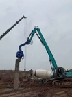 Excavator Volvo 480  Vibro Pile Hammer With Long Boom For9-18 Meter Steel Sheet Pile and Pile Casing