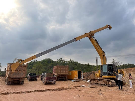 12m Telescopisch Dipper Arm Excavator Boom Oranje Geel Blauw Op maat gemaakte 0.2-1cbm Bucket Capaciteit