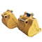 Q355B geel Graafwerktuig Rock Bucket 0,8 Cbm voor CAT320 ZX200 DX200 SY205C