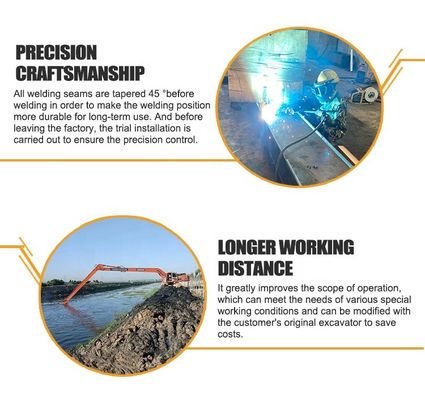 22m roestvrij lange mini graafmachine lange arm voor Komatsu Hitachi  Etc.