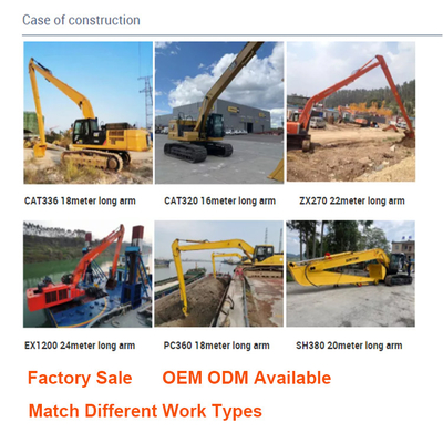 Graafmachine CAT Long Arm 18 22 30 meter voor Zoomlion Hitachi Komatsu CAT