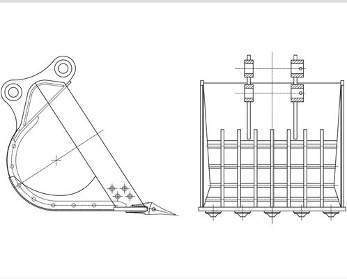 Het Graafwerktuig Screening Bucket, Duurzame ODM van Graafwerktuigskeleton bucket OEM van ZX200 349