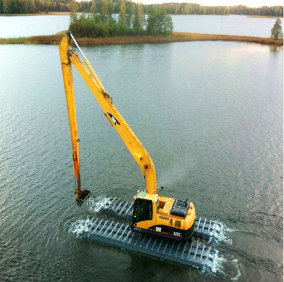 Het Amfibische Graafwerktuig Long Reach Boom 14M van CAT Cat320D