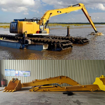 Custom Long Reach Excavator Reach, OEM ODM 8-30 meter uitgebreide boomarm voor CAT Hitachi 6-120 ton Excavator Long Arms