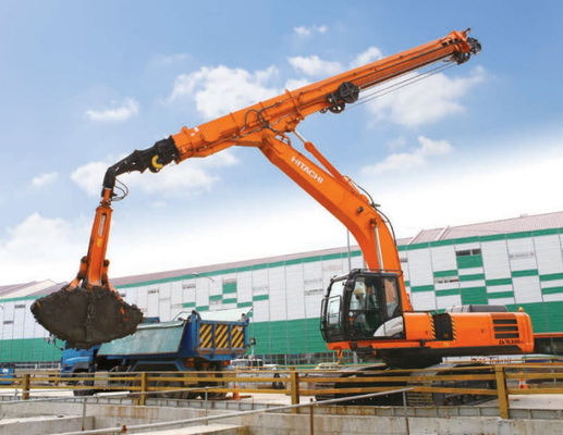 Hoog effectieve graafmachine telescopische boom lang bereik boom graafmachine voor het graven dieper telescopische boom graafmachine clamshell