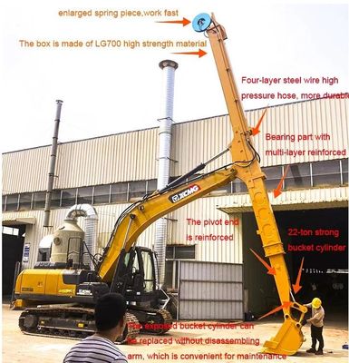 Duurzaam 20T-Graafwerktuig 14M Telescopic Boom Telescopic-Wapen voor de Kat van ZX200 HITACHI