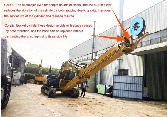 Duurzaam 20T-Graafwerktuig 14M Telescopic Boom Telescopic-Wapen voor de Kat van ZX200 HITACHI