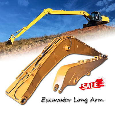 Geel geschilderd Q355B graafmachine boom arm 20mm staal constructie nieuw met video inspectie
