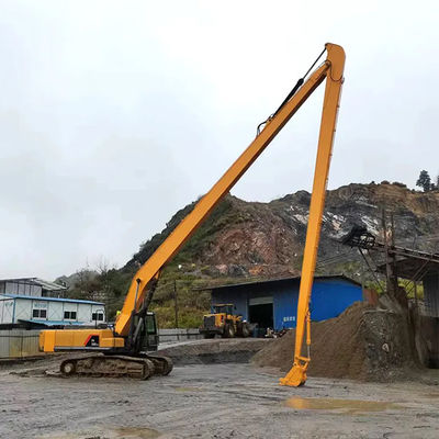 Geel Grijze graafmachine Long Reach Boom Voor Sanny Hitachi Komatsu