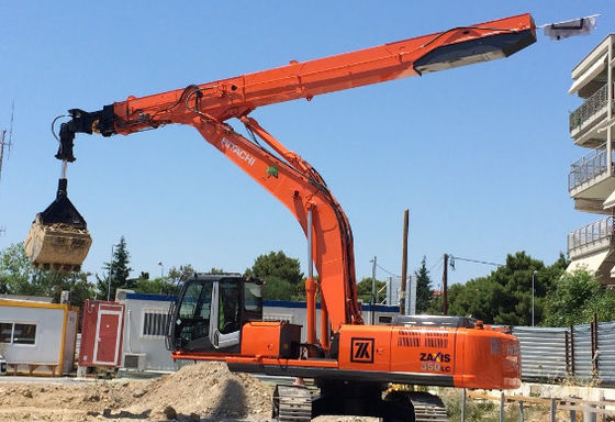 Long Boom Excavator Clamshell Telescopische Arm 4600mm Voor Hitachi  Volvo