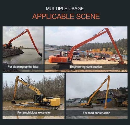 Custom Long Reach Excavator Reach, OEM ODM 8-30 meter uitgebreide boomarm voor CAT Hitachi 6-120 ton Excavator Long Arms