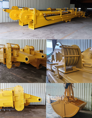 Hoog effectieve graafmachine telescopische boom lang bereik boom graafmachine voor het graven dieper telescopische boom graafmachine clamshell