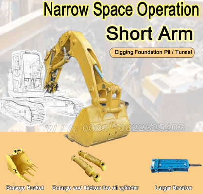 Kat Hitachi Komatsu Graafmachine Tunnel Boom graafmachine verkorte arm graafmachine verkorte boom arm graafmachine boom en arm graver boom arm korte reikwijdte boom