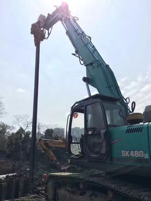Hoog efficiënt ZX520 graafmachine stapelarm Q355B/Q690D gemeentelijke Sanshui omleiding spoorbrug project opent in een hoek van 160 graden