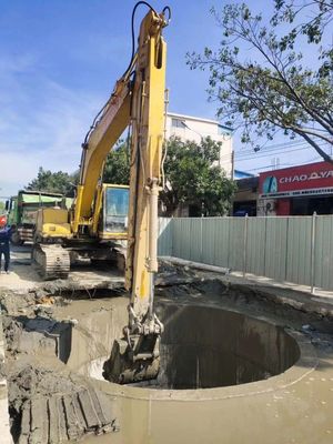 Sterke graafprestaties graafmachine glijarm SH240 voor metro Jacking Tunnel 24T met accessoires