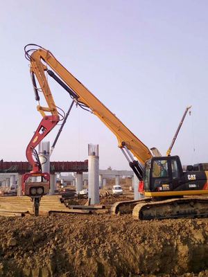 Pile Driving en Pile Pulling Excavator Pile Driving Arm CAT340 Op maat met Pile Driver