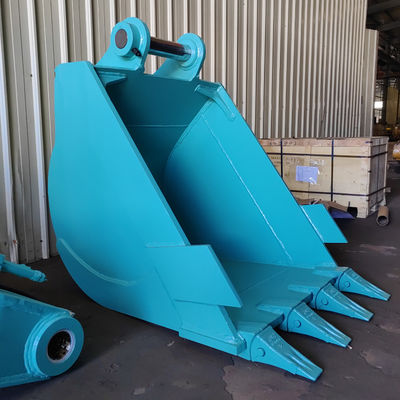 Garandeerde lange afstand graafmachine dipper arm met emmer en cilinder voor CAT Kobelco