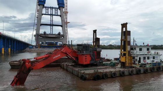 Langarm graafmachinearm met emmer en cilinder voor CAT KOBELCO Hitachi