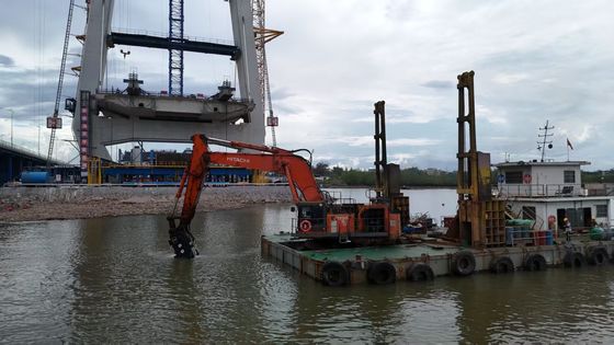 Langarm graafmachinearm met emmer en cilinder voor CAT KOBELCO Hitachi