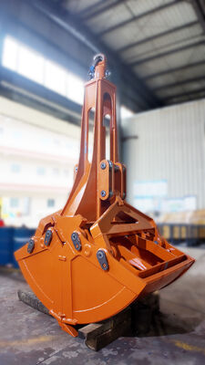 Heavy Duty Single Cylinder Clamshell Bucket, Excavator Shell Grab Bucket voor de bouw, mijnbouw en bulk material handling