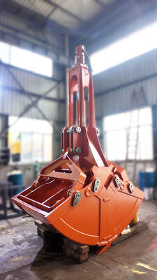 Heavy Duty Single Cylinder Clamshell Bucket, Excavator Shell Grab Bucket voor de bouw, mijnbouw en bulk material handling