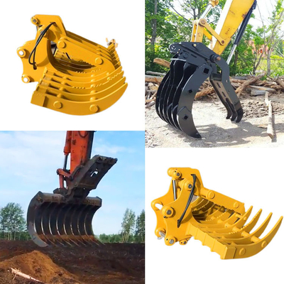 Duurzame Bosbouwhark voor Graafwerktuig, Q355B-Graafwerktuig Rake Bucket For Hitachi Zx200 Zx300