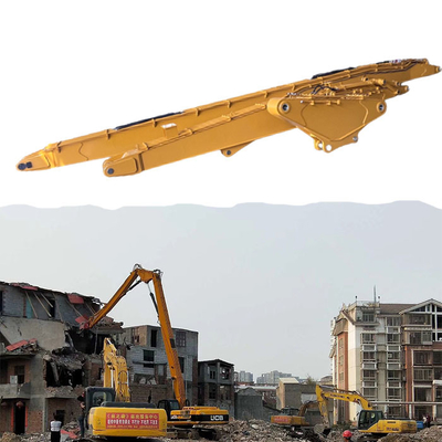 Fabrikant 19 - 22m High Reach Demolition Boom Extension Arm voor 30 - 38 ton graafmachine